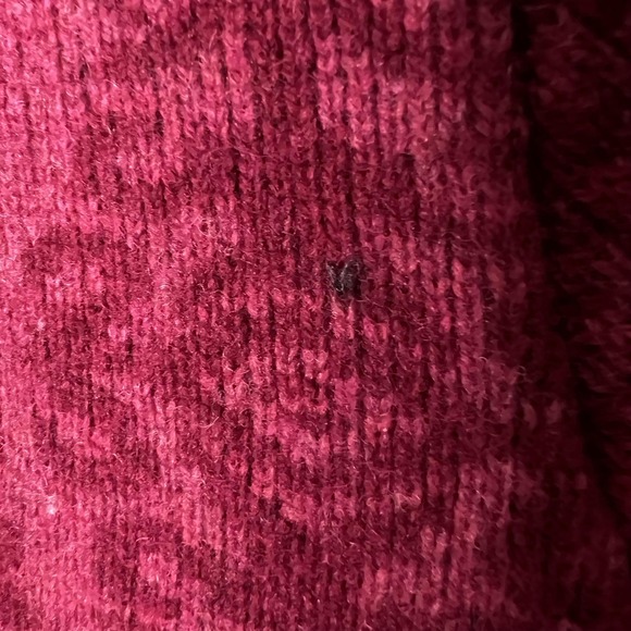 Sundance Sweater Coat Womens XS Pink Jacquard Lambswool Button Front Longline‎ - Picture 7 of 12